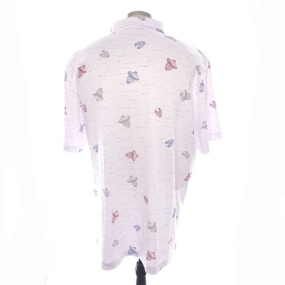 Travis Mathew Mexicali No Logo Skuls Short Sleeve Polo Shirt Mens 3XL - Picture 5 of 12